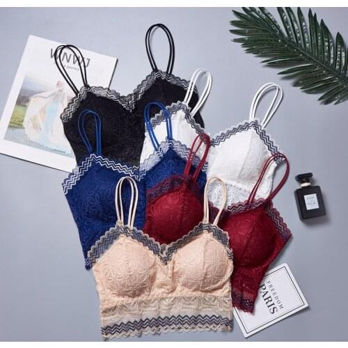 2021 Underwire Bra Gathered Wrap Sexy Crop Top Bralette Strings Women Seamless Push Up Lace Underwear Tube Female Tops One Size