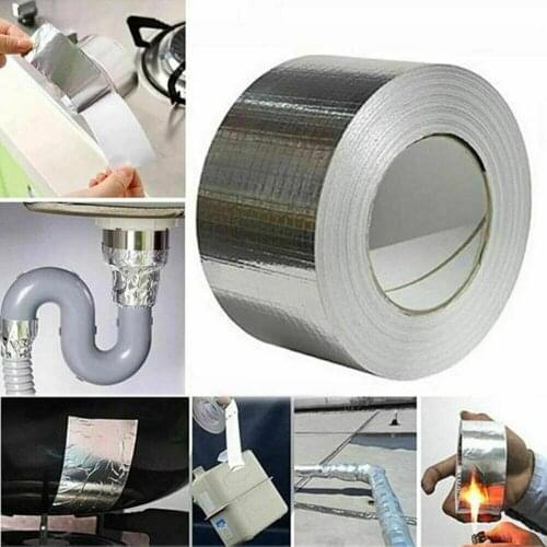 25m*5cm Aluminum Foil Tape HVAC Ducts Insulation Equipment Repair Adhesive Tape