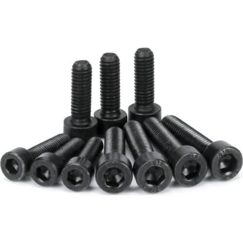3pcs M5 8.8 level Allen cup head reverse teeth screws hex socket cylindrical screw left thread bolt black color 8mm-35mm long