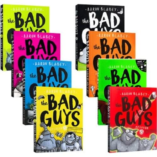8 Books/Set The Bad Guys Episode Childrens Comic Novels Books Kids English Reading Story Book