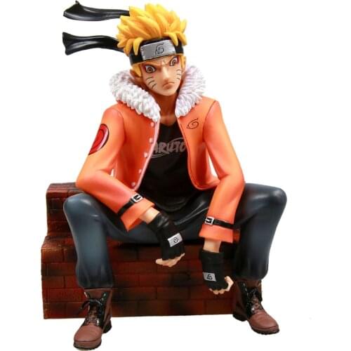 Anime Shippuden Uzumaki Trend Action Antistress Figure Anime Model 20cm PVC Statue Collectible Toy Desktop Decoration Fidget Toy