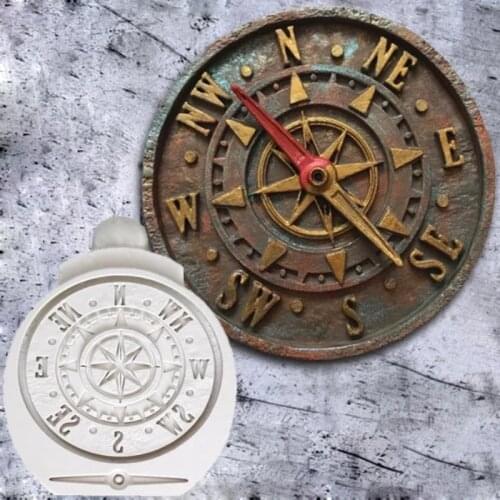 Antique Compass Mould Silicone Mold Fondant Cake Decorating Tool Gumpaste Sugarcraft Chocolate Forms Bakeware Tools