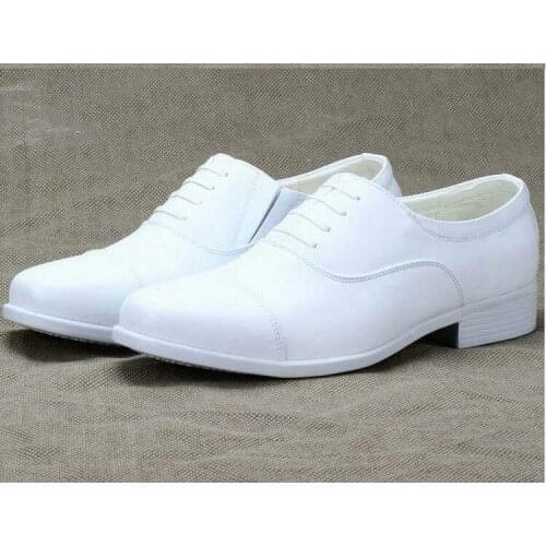 White Mens Formal Low Heel Lace Up Navy Pointed Toe Casual Wedding Shoe Dress Round Toe Plus Size New B192