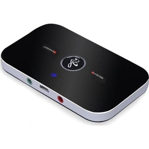 Bluetooth Audio Adapter-Bluetooth 4.1 Transmitter and Receiver, 2-In-1 3.5mm Wireless Audio Adapter Car Kit for TV / Home Stereo