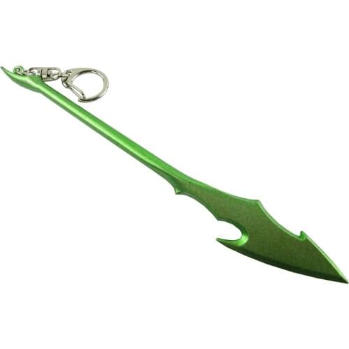 Bsarai LOL Night Moon The Spear of Vengeance Kalista 16cm/6.3'' Staff Toy Model Key Chain Ring