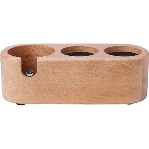 Wooden Coffee Tampering Powder Press Holder,Coffee Stand Base Coffee Accessory for Home Kitchen Espresso Compactor