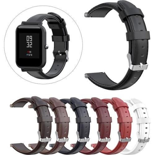 For wearable devices Leather Watch Band Buckle Band Strap for Xiaomi Huami Amazfit Bip Youth Watch Purchasing smartwatch