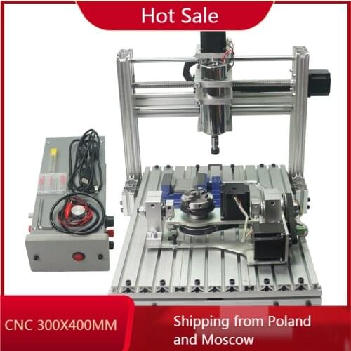 CNC DIY 3axis mini milling machine 3040 4axis 5axis full metal cnc engraving machine 300*400mm 5axis cnc router