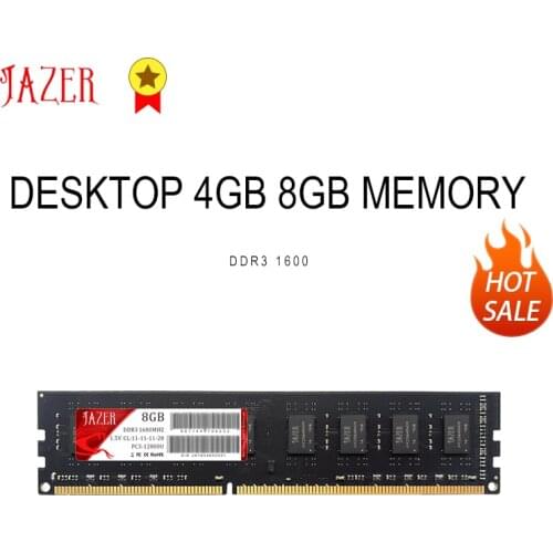 JAZER DDR3 8GB 4GB 1600Mhz Ram Desktop Computer Memory For Inter And AMD
