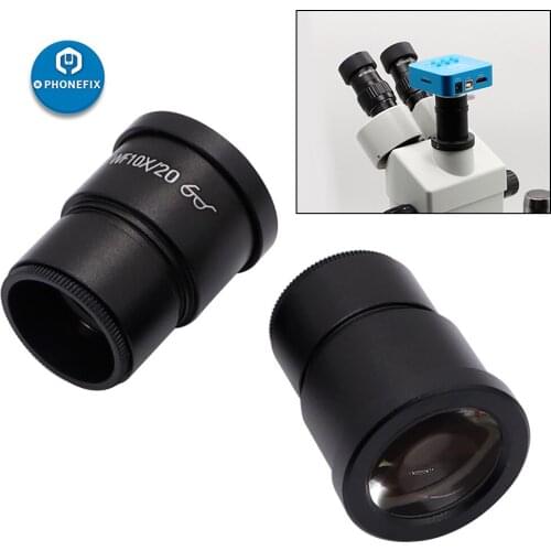 WF10X WF20 Biological Microscope Eyepiece Mounting Size 33mm Field View 22mm Ocular Lens for binocular Trinocular Microscope Len