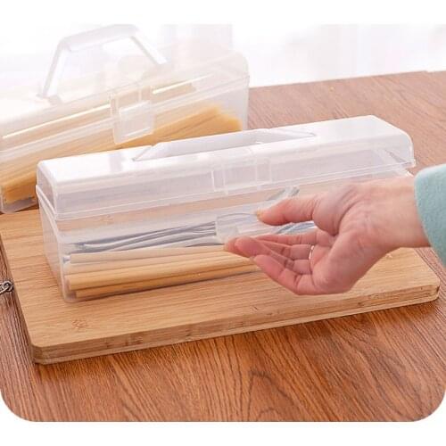 M17D Kitchen Handheld Chopsticks Tableware Spaghetti Noodle Food Storage Box Pasta Container With Lid
