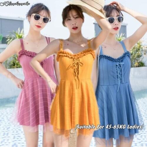 New Women Summer Bodycon Slim Sleeveless Swim Dress Bath Hot Spring Outfits Swimsuit Swimwear/(Suitable For 45-65KG Ladies)