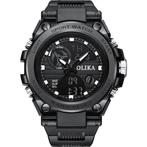 New dual display waterproof electronic watch outdoor sports timer multi-function quartz electronic watch shockproof studentwatch