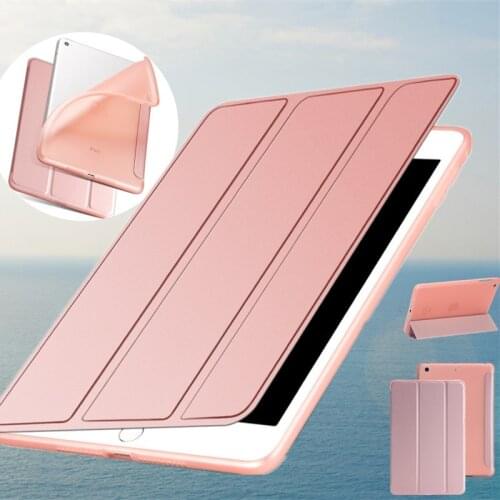 New Ultra Slim Capa For iPad 2018 Case 9.7 2017 Funda Silicone Soft Pu Leather Smart Cover Case for iPad 5th 6th generation Case