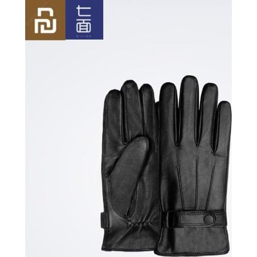 Youpin Qimian Lambskin Touch Screen Finger Gloves Waterproof Spanish Raw Soft Leather Warm Winter For Women Man Drive