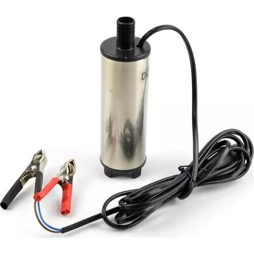 Portable Mini Electric Submersible Pump For Pumping Diesel Oil Water Fuel Transfer Pump Stainless Steel Shell 12L/min DC 12V 24V