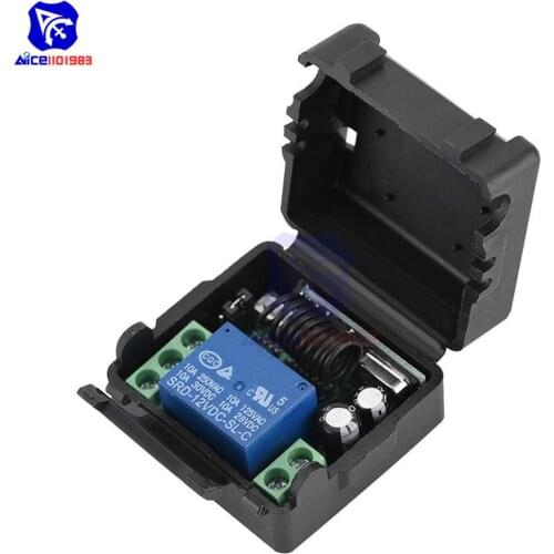 Diymore DC 12V 1 Channel Learning 315MHz WIFI RF Relay Switch Module with Case for Smart Home