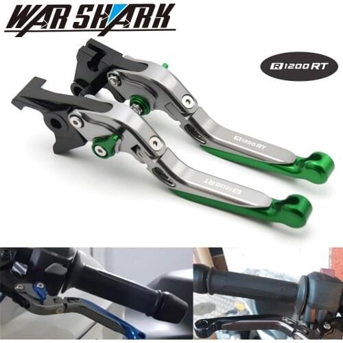 With LOGO CNC Motorcycle Adjustable Folding Brake Clutch Levers FOR BMW R1200RT R1200 RT 2014-2017 2015 2016