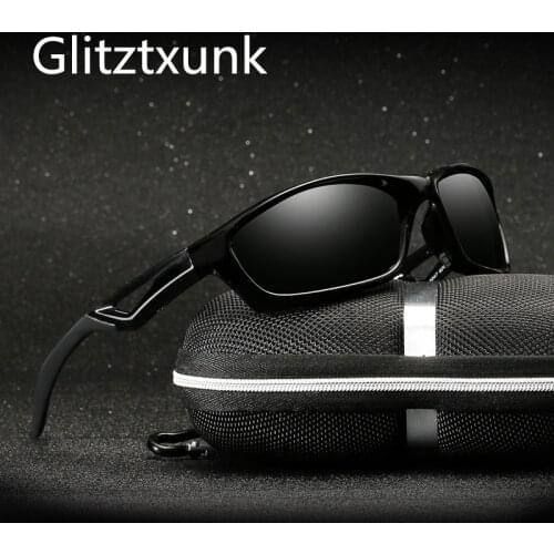 Glitztxunk Polarized Sunglasses Men Sports Brand Designer Retro Outdoor Driving Sun Glasses For Male Goggles oculos masculino