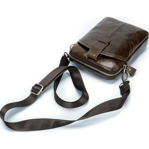 Vintage Men Messenger Bags Genuine Leather Male Mini Travel Bag Man Shoulder Bags Small Crossbody Bag For Mens Men Leather Bag