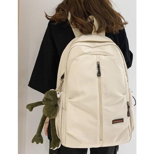 Waterproof Nolon Backpack Women Large Capacity Laptop Bookag Girl College Student Male Backpacks Men Female Travel School Bag