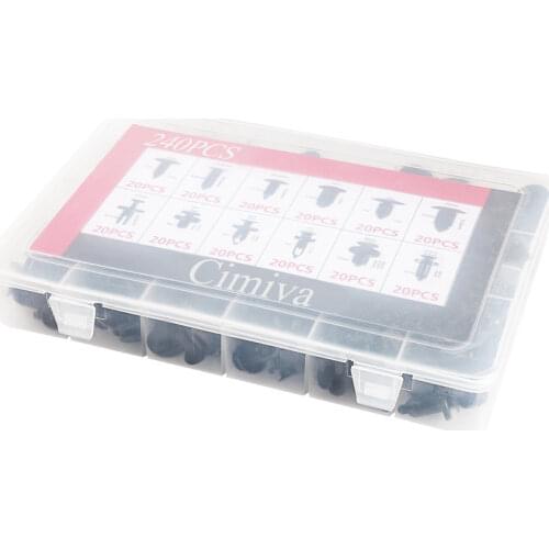 240 PCS Bumper Fastener Rivet Clips Automotive Furniture Expansion Screws Kit Push Retainer Set Free Fastener Remover