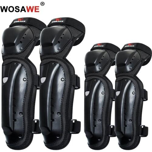 WOSAWE New Motorcycle Kneepad Elbow Pads Motocross Racing Protective Gear Protector Guards Kit Riding Biker Skateboard Protector