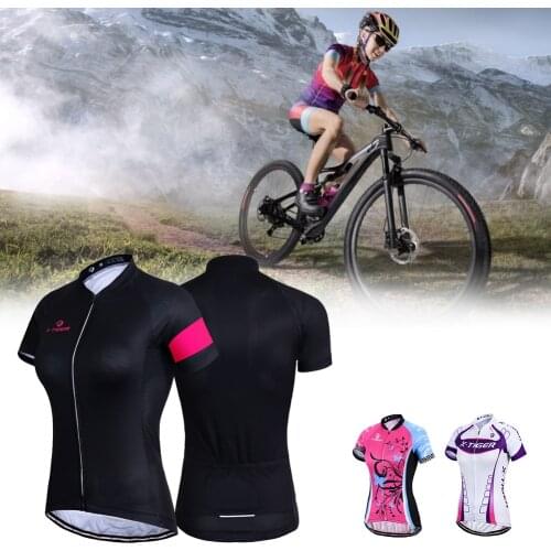 X-Tiger Women Cycling Jerseys Summer Short Sleeve Cycling Jerseys Mountain Breathable Bicycle Jersey Quick-dry Bike