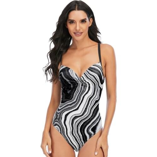 Womens Bikini Set Swimsuit Swimwear 2021 New Bathing Suits Swimming Black Red Blue Marble Print String Thong Sexy