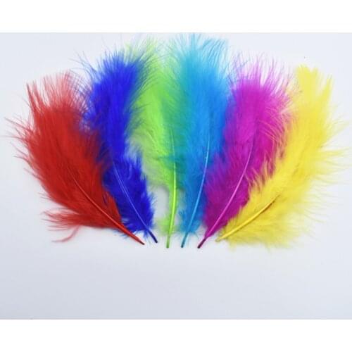 100Pcs/Lot Marabou Feathers Turkey Feathers for Decoration DIY decor Feather for Crafts Needlework Accessories Plume Decoration