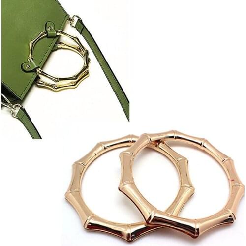 11cm metal bag handle bamboo joints imitation ring DIY purse handbag hardware