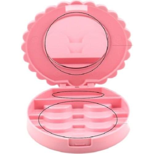 15pcs/lot Pink Empty Fake Eyelashes Packing Container, Cute DIY Pink False Eyelashes Case, Lovely Elegant Plastic Eyelash Box