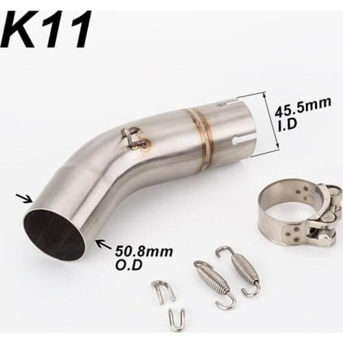 51MM Motorcycle Exhaust Muffler Pipe Middle Section Link Pipe For Suzuki GSXR 600 750 K11 2011 2012 2013 2014 2015 GSX-R600 750