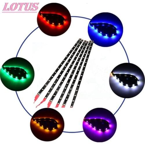 6PCS Waterproof Multi Color DC12V Motor LED Strip Underbody Light For Car Motorcycle Hotsale New
