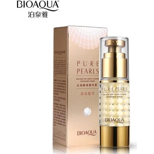 BIOAQUA Brand Skin Care Pure Pearl Essence Collagen Hyaluronic Acid Face Moisturizing Hydrating Anti Wrinkle Anti Aging Cream