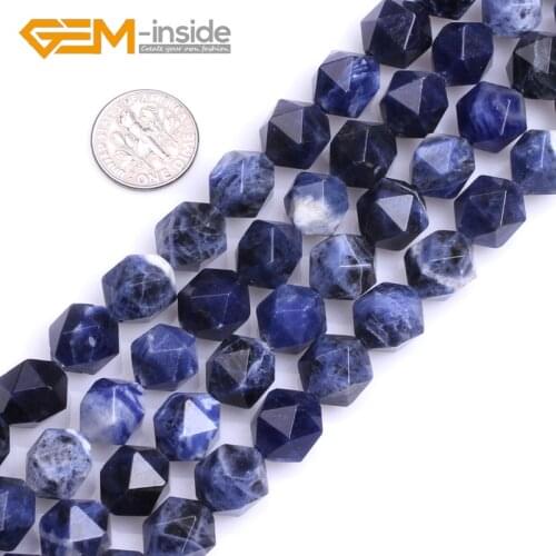 AAA Grade Faceted Black Agates Multicolor Amazonite Sodalite Cherry Quartzs Loose Beads For Cambay Jewelry Making DIY Strand 15
