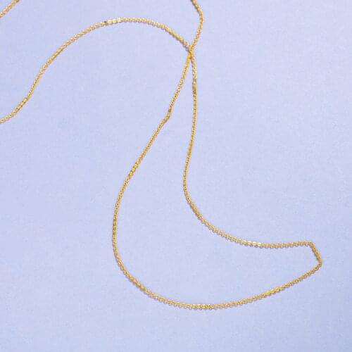 Gold Color Necklace for Women 2021 New Simple Single Chain Elegant Charm Chain Wedding Fashion Jewelry Necklaces Gold Collares