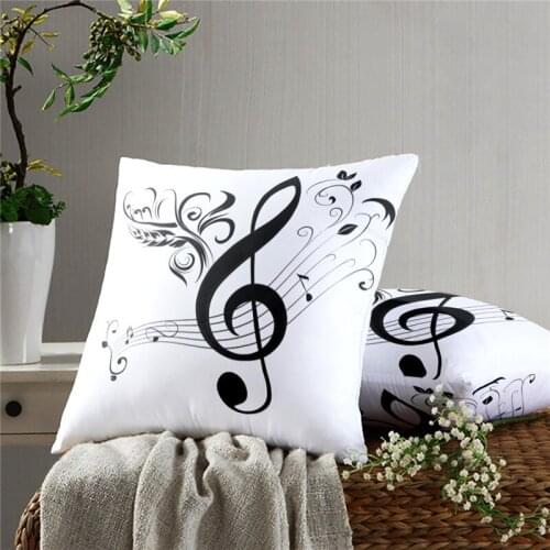 Music And Notes Pillow Case Decoration Sofa Cushion Pillow Case Bed Pillow Case Home Decoration Car Pillow Case