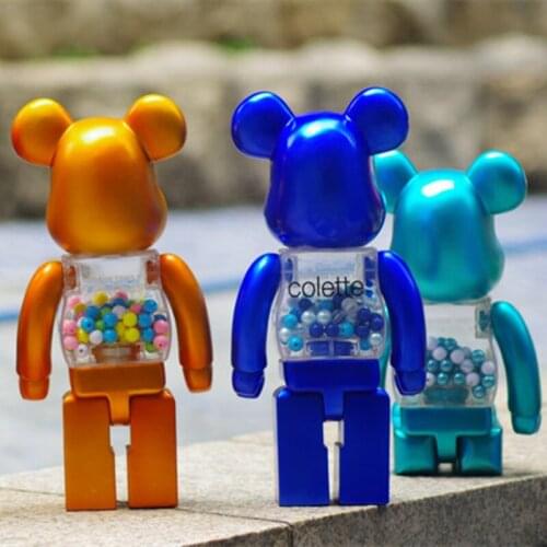 28CM Bearbrick Violent Bear Action Figures Bear Pvc Model Figures Diy Paint Vinyl Dolls Kids Toys for Children Birthday Gifts