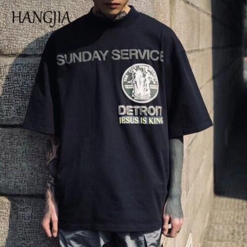 Jesus Is King Kanye West Tshirts Tees Hip Hip Mens Streetwear Baggy T Shirt Women Summer Vintage Oversized Men Tshirt and Tops