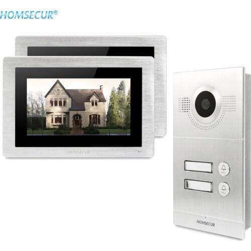 HOMSECUR 7inch Video&Audio Smart Doorbell With One Button Unlock For Secure Home BC121-2S+BM714-S