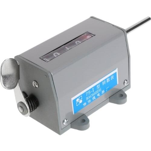 75-I Mechanical Resettable 5 Digits Display Rotary Revolution Counter 350 R/Min