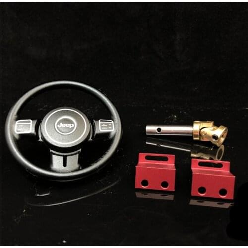 Metal Steering Wheel Kits With Servo Mount For 1/8 Rc Crawler Toy Car CAPO JKMAX Wrangle Parts Accessories CD15827