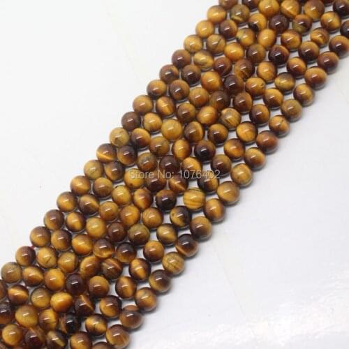 Mini. order is $7!Wholesales 68pcs,6mm Beautiful Yellow Tigers Eye Round Loose Beads 15"