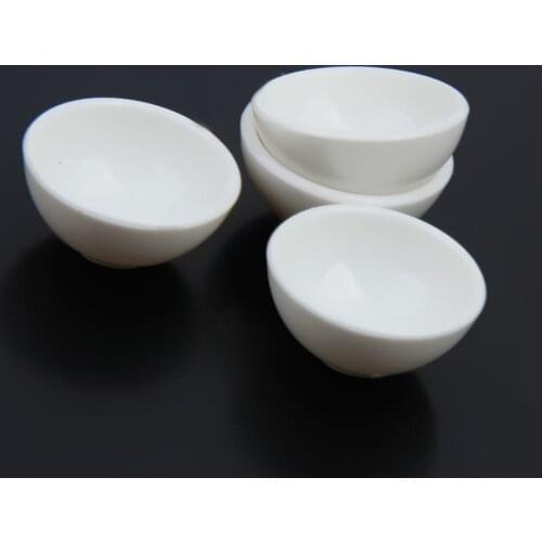 Dollhouse Miniature Kitchenware Tableware White Round Bowls Kitchen Accessory 12th Scale Pack of 4pcs