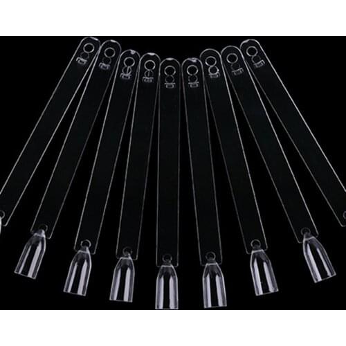 New 50PCS/Set Nail Art Tips Display Practice Sticks Fan Shaped Nail Polish Swatches Nail Color Sample Nail Art Tools Supplies