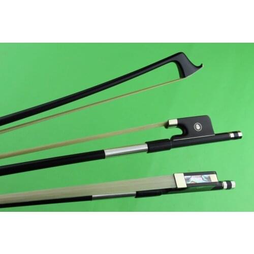 New strong black Carbon fiber cello bow 4/4 professional bow ebony frog