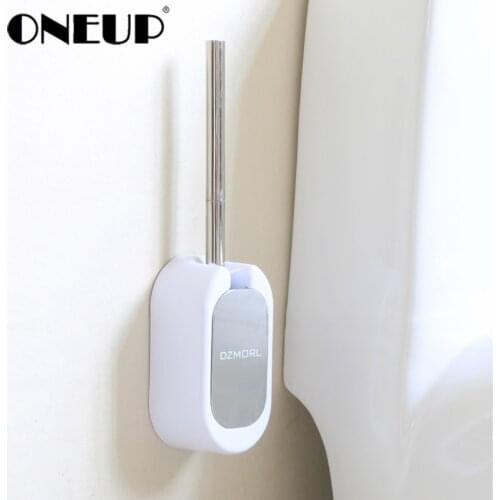 ONEUP TPR Silicone Toilet Brush Wall-mounted Or Floor-Standing Bathroom Toilet Cleaning Brush With Holder Set Toilet Bowl Brush