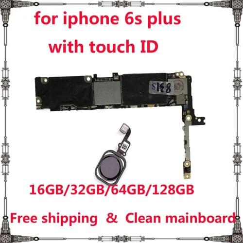 16GB 32GB 64GB 128GB for iphone 6s plus Mainboard Original unlocked with / without Touch ID for iphone 6s plus Motherboard