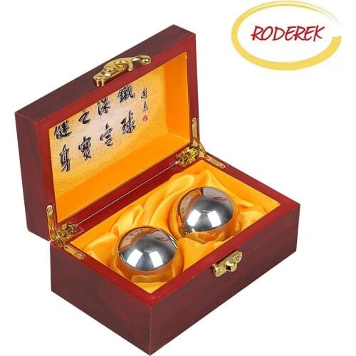 A Pair of Stainless Steel Ball Wrist Strength Ball Finger Wrist Exercise Gift